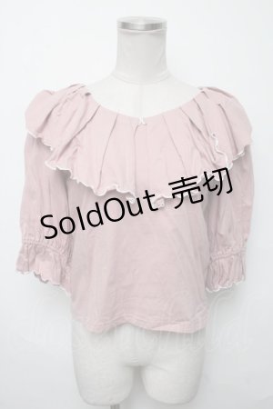 画像: axes femme POETIQUE / フリルトップス  ピンク S-25-03-23-1020-AX-TO-HR-ZS
