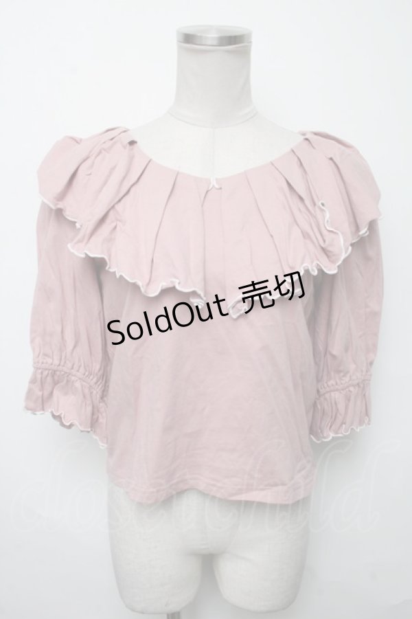 画像1: axes femme POETIQUE / フリルトップス  ピンク S-25-03-23-1020-AX-TO-HR-ZS (1)