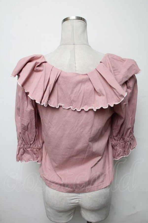 画像2: axes femme POETIQUE / フリルトップス  ピンク S-25-03-23-1020-AX-TO-HR-ZS (2)