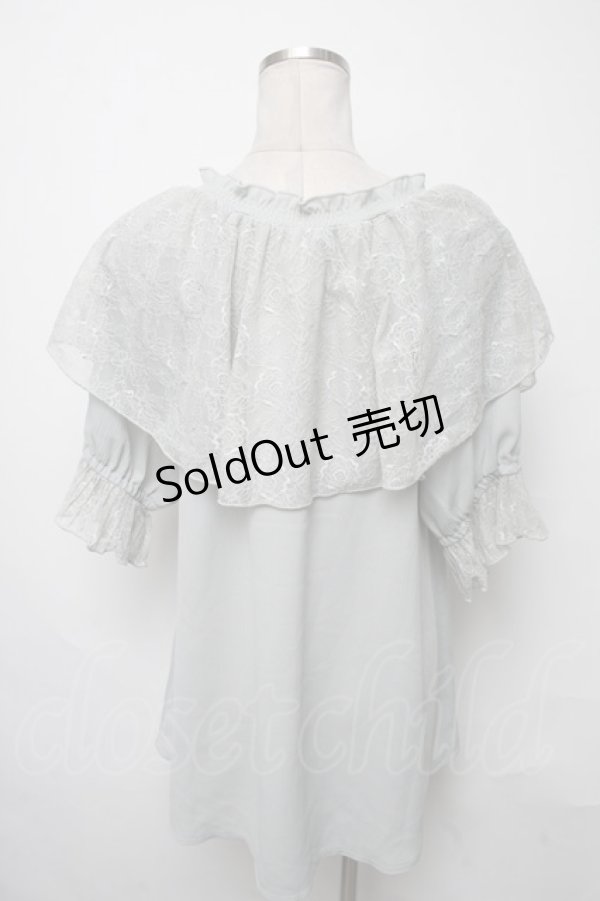 画像2: axes femme / レース襟トップス  ミント S-25-03-23-1021-AX-BL-HR-ZS (2)