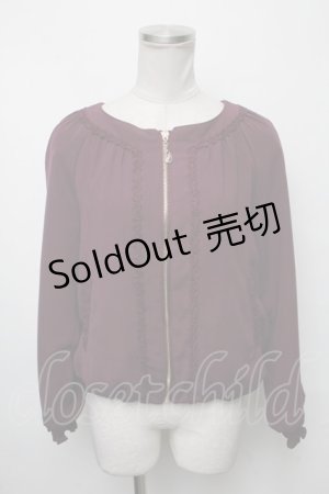 画像: axes femme / レースブルゾン  紫 S-25-03-23-1028-AX-CO-HR-ZS