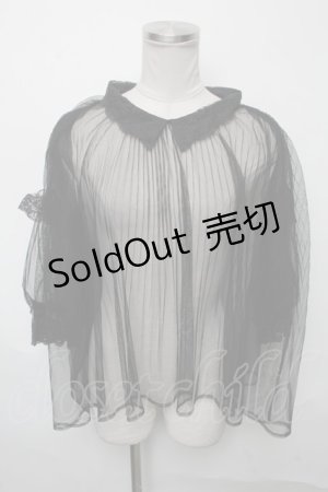 画像: axes femme POETIQUE / チュールトップス  黒 S-25-03-23-1030-AX-TO-HR-ZS
