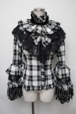 画像1: MARBLE / レース付きチェック柄ジャケット  黒ｘ白 S-25-03-23-1034-GO-OP-HR-ZS (1)