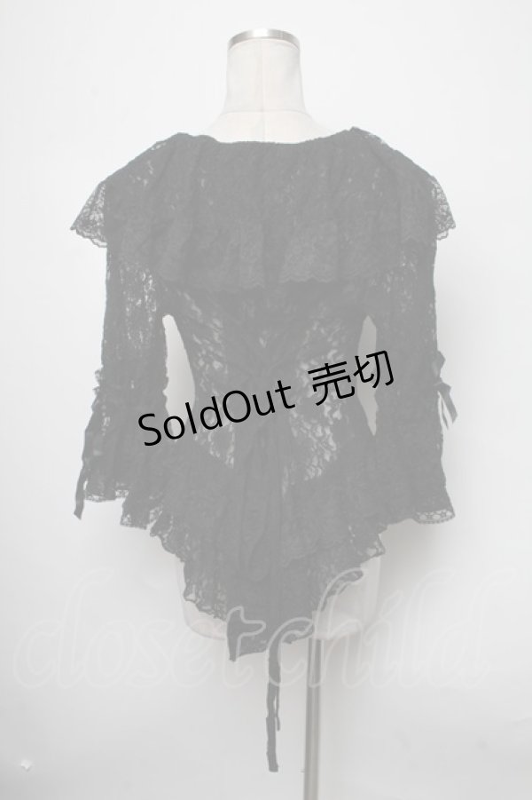画像2: metamorphose / 総レースカーディガン  黒 S-25-03-23-1035-ME-TO-HR-ZS (2)
