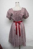 画像2: axes femme POETIQUE / ハートネックギンガムワンピース  赤 S-25-03-23-1038-AX-SK-HR-ZS (2)