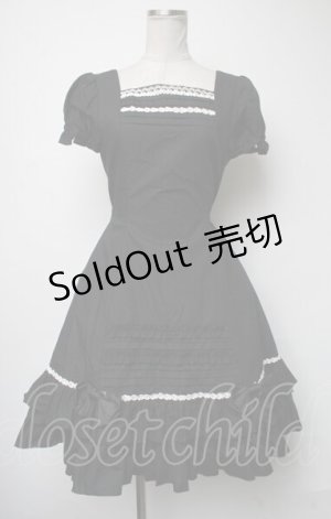 画像: ATELIER PIERROT / ローズレースワンピース  黒ｘ白 S-25-03-23-1045-EL-OP-AS-ZS