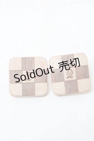 画像: Q-pot. / クッキーイヤリング  ブラウン S-25-03-23-002-QP-AC-AS-ZS