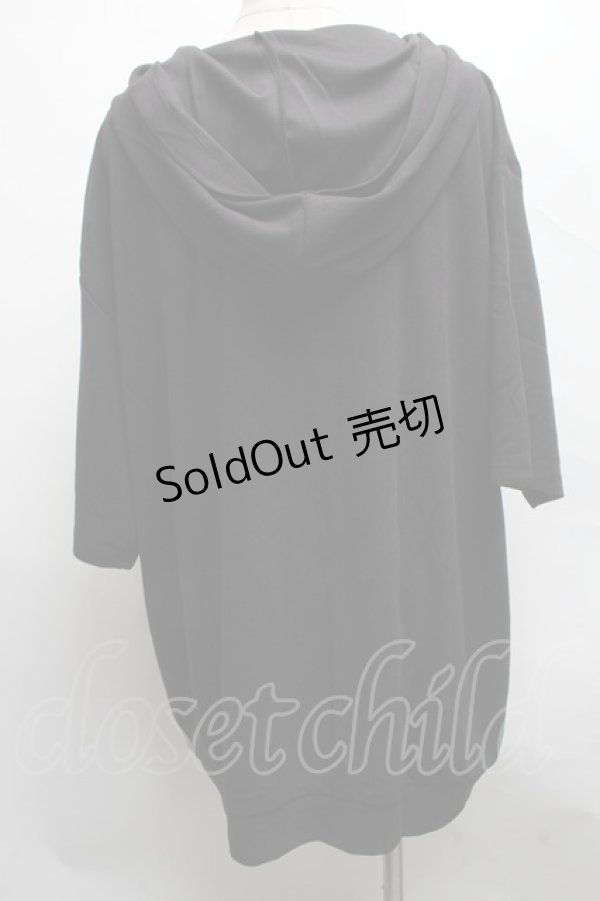 画像2: NieR Clothing / 刺繍カーディガン風プルオーバー  黒 S-25-03-25-040-PU-TO-HR-ZS (2)