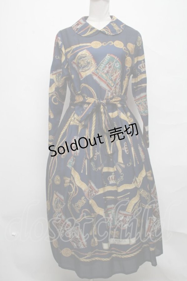 画像1: Jane Marple / Royal drums Tartan check　dress  紺ｘ赤 S-25-03-25-064-JM-OP-HR-ZT416 (1)