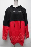 画像1: NieR Clothing / 肩ZIPデザインパーカー  黒ｘ赤 S-25-03-25-038-PU-TO-HR-ZY (1)