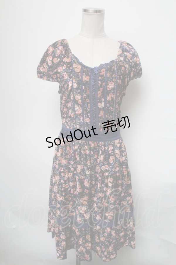 画像2: axes femme / 花柄ワンピース   S-25-03-28-051-AX-BL-AS-ZS (2)