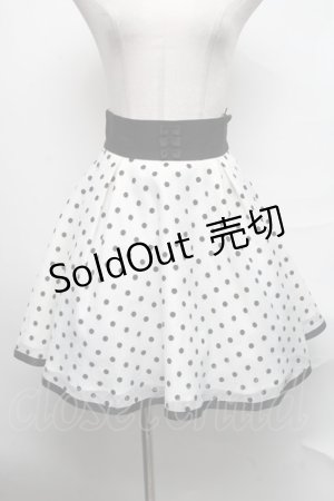 画像: Secret Honey / ドットスカート  オフｘ黒 S-25-03-28-069-CA-SK-AS-ZS