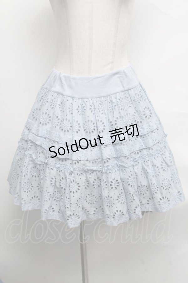 画像1: Jane Marple /アイレットレーススカート  ブルーグレー S-25-03-28-074-JM-SK-AS-ZS (1)