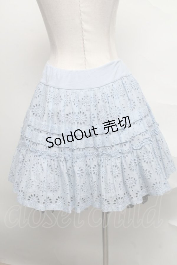 画像2: Jane Marple /アイレットレーススカート  ブルーグレー S-25-03-28-074-JM-SK-AS-ZS (2)