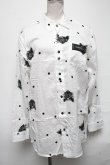 画像1: MILKBOY / NIGHT CAT SHIRTS  白 S-25-03-28-013-MB-BL-HR-ZS (1)