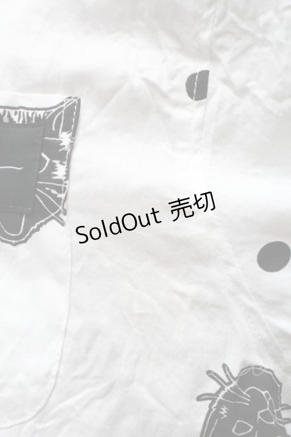 画像3: MILKBOY / NIGHT CAT SHIRTS  白 S-25-03-28-013-MB-BL-HR-ZS (3)