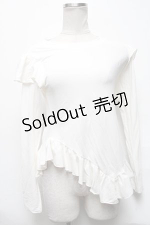 画像: Drug Honey / フリルカットソー  白 S-25-03-28-014-PU-TO-HR-ZS