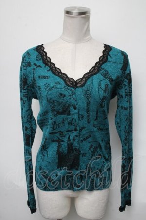 画像: HYSTERIC GLAMOUR / プリントラメカーディガン  ブルー S-25-03-28-033-PU-TO-HR-ZS