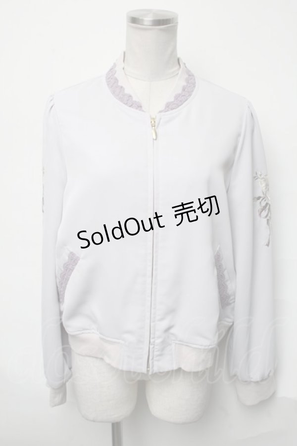 画像1: axes femme POETIQUE / ブーケ刺繍ブルゾン  ラベンダー S-25-03-28-035-AX-TO-HR-ZS (1)