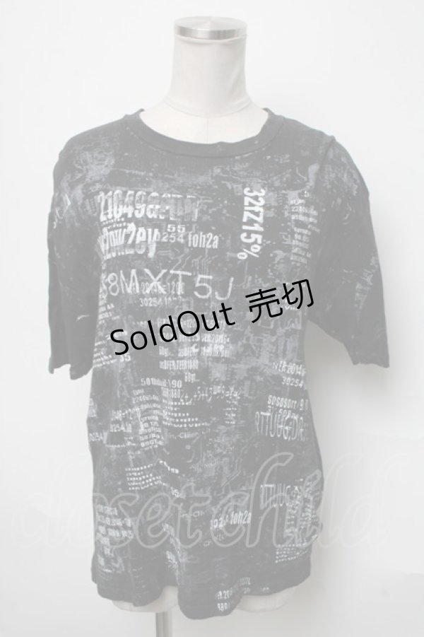 画像1: HN+DIE / プリントTシャツ  黒 S-25-03-28-036-HN-TS-HR-ZS (1)