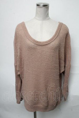 画像: HYSTERIC GLAMOUR / 背中開きラメニット  ベージュ S-25-03-28-046-PU-TO-HR-ZT129