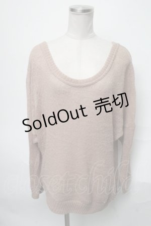 画像: HYSTERIC GLAMOUR / 背中開きラメニット  ベージュ S-25-03-28-046-PU-TO-HR-ZT129