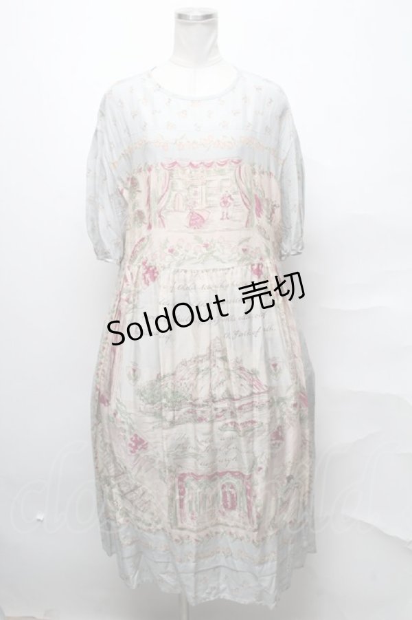画像1: Jane Marple / Edinburgh souvenirsパフィースリーブドレス  グレー S-25-03-31-048-JM-OP-AS-ZS (1)