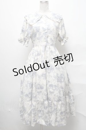 画像: m petit by misako / トワルドジュイワンピース L オフｘ青 S-25-03-31-050-LO-OP-AS-ZS