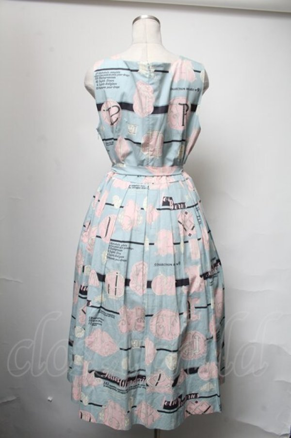 画像2: Jane Marple / Jolies broderies apron dress  ブルーグレー S-25-03-31-065-JM-OP-AS-ZS (2)
