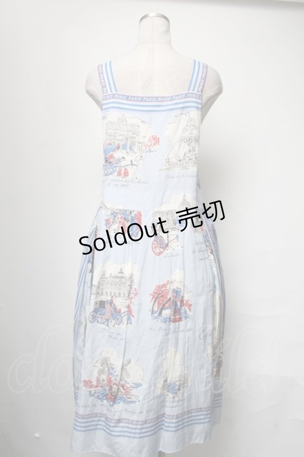 画像2: Jane Marple / Bonjour Parisエプロンドレス  サックス S-25-03-31-066-JM-OP-AS-ZS (2)