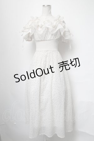画像: MAJESTIC LEGON / ドビードット切替ワンピース  オフｘ黒 S-25-03-31-068-LO-OP-AS-ZS