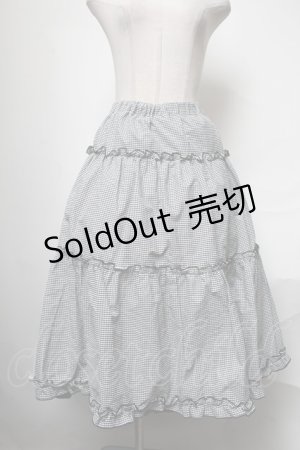 画像: m petit by misako / NINA'Sギャザースカート  黒ｘ白 S-25-03-31-073-LO-SK-AS-ZS