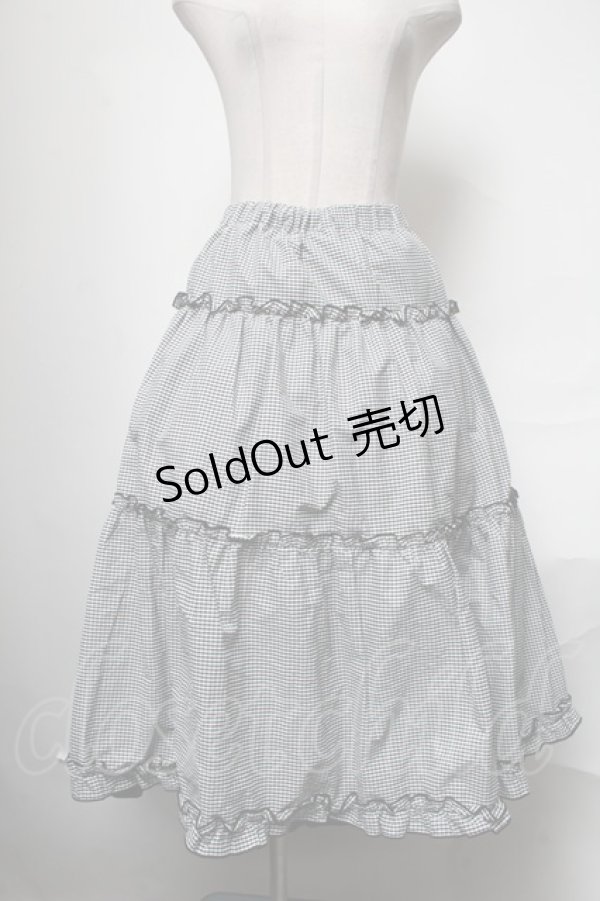 画像1: m petit by misako / NINA'Sギャザースカート  黒ｘ白 S-25-03-31-073-LO-SK-AS-ZS (1)