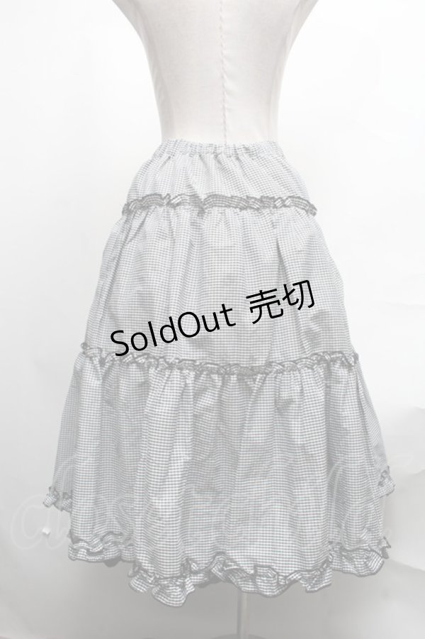 画像2: m petit by misako / NINA'Sギャザースカート  黒ｘ白 S-25-03-31-073-LO-SK-AS-ZS (2)