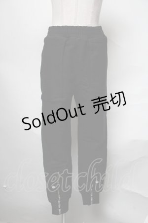画像: NieR Clothing / ロゴテープパンツ  黒 S-25-03-31-081-PU-PA-AS-ZS