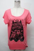 画像1: PEACE NOW / プリントTシャツ  ピンク S-25-03-31-009-PU-TO-HR-ZS (1)