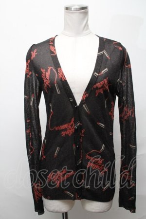 画像: HYSTERIC GLAMOUR / リップラメカーディガン  黒 S-25-03-31-010-PU-SK-HR-ZS
