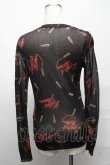 画像2: HYSTERIC GLAMOUR / リップラメカーディガン  黒 S-25-03-31-010-PU-SK-HR-ZS (2)