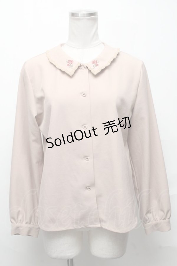 画像1: an another angelus / ローズ刺繍ブラウス  ベージュ S-25-03-31-012-CA-BL-AS-ZS (1)