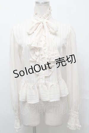 画像: BABY,THE STARS SHINE BRIGHT / ストライプシフォンブラウス  オフ S-25-03-31-018-BA-BL-HR-ZS