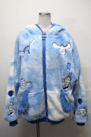 画像: LAND by MILKBOY / シナモロール×LAND BEAR　ボアジャケット  ブルー S-25-03-31-023-MB-JA-HR-C020