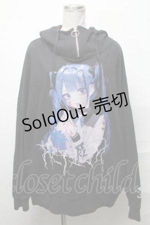 画像: REFLEM / REFLEM×negi コラボスタンドプルパーカー  黒 S-25-03-31-025-PU-TO-HR-ZS