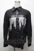 画像1: PEACE NOW / 襟切替シャツ  黒 S-25-03-31-035-PU-BL-AS-ZS (1)