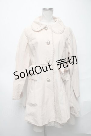 画像: axes femme / レース配色ナイロンコート  ベージュ S-25-04-01-042-AX-CO-HR-ZS
