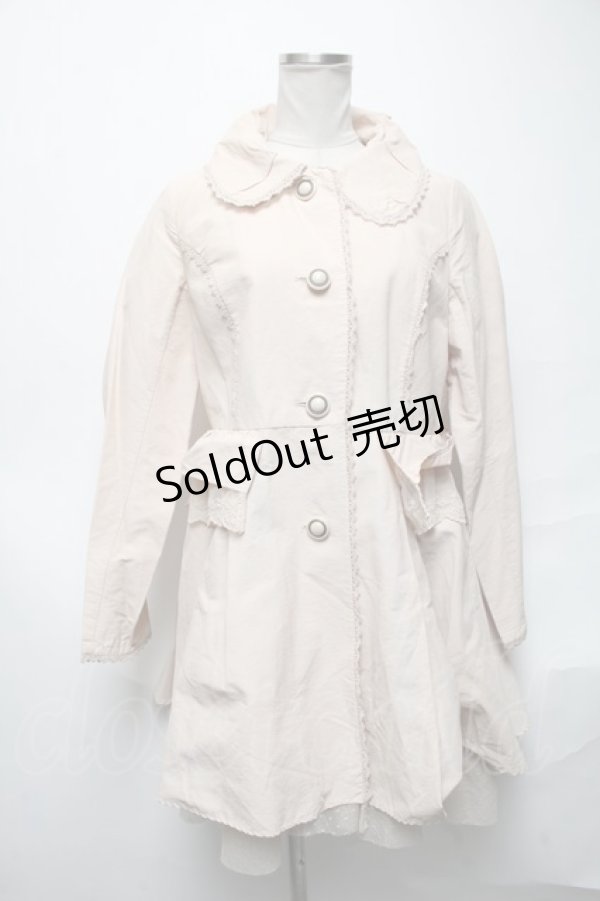 画像1: axes femme / レース配色ナイロンコート  ベージュ S-25-04-01-042-AX-CO-HR-ZS (1)