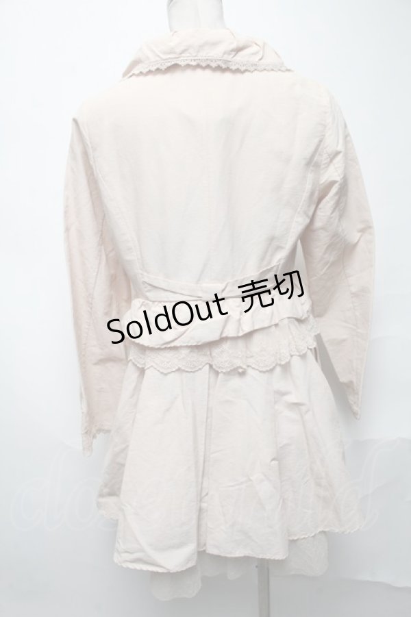 画像2: axes femme / レース配色ナイロンコート  ベージュ S-25-04-01-042-AX-CO-HR-ZS (2)
