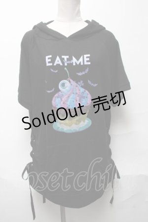 画像: HELL CAT PUNKS / EAT MEプリントプルオーバー  黒 S-25-04-01-048-PU-TS-HR-ZS