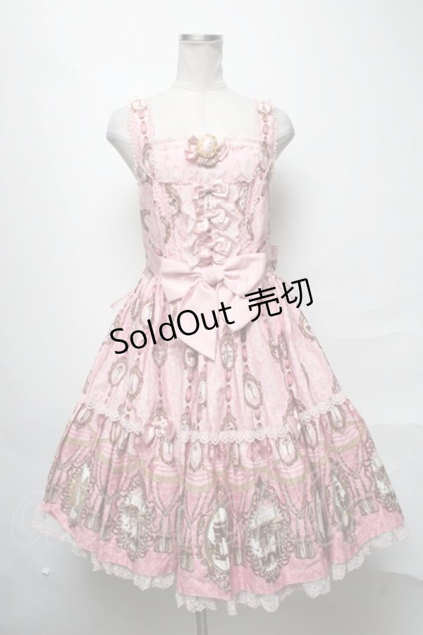 画像1: Angelic Pretty / カメオウィンドウティアードジャンパースカート  ピンク S-25-04-01-063-AP-OP-AS-ZS (1)