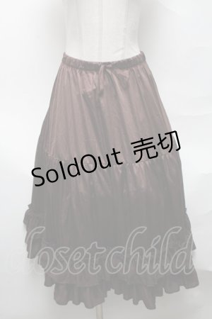 画像: axes femme kawaii / ミディフリルペチスカート  ブラウン S-25-04-01-070-AX-SK-HR-ZS
