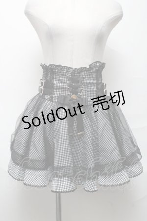 画像: LIZ LISA / レースアップコルセットライクスカパン  黒ｘ白 S-25-04-01-085-LO-PA-AS-ZS